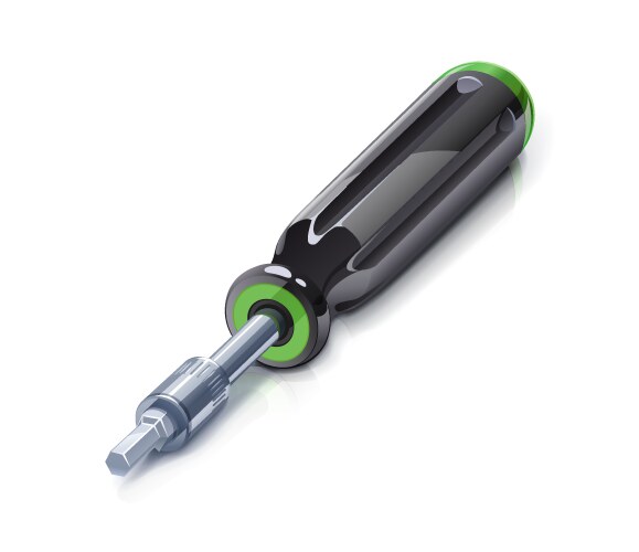 Screwdriver tool for unscrew vector image