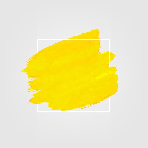 Yellow banner with paint vector image