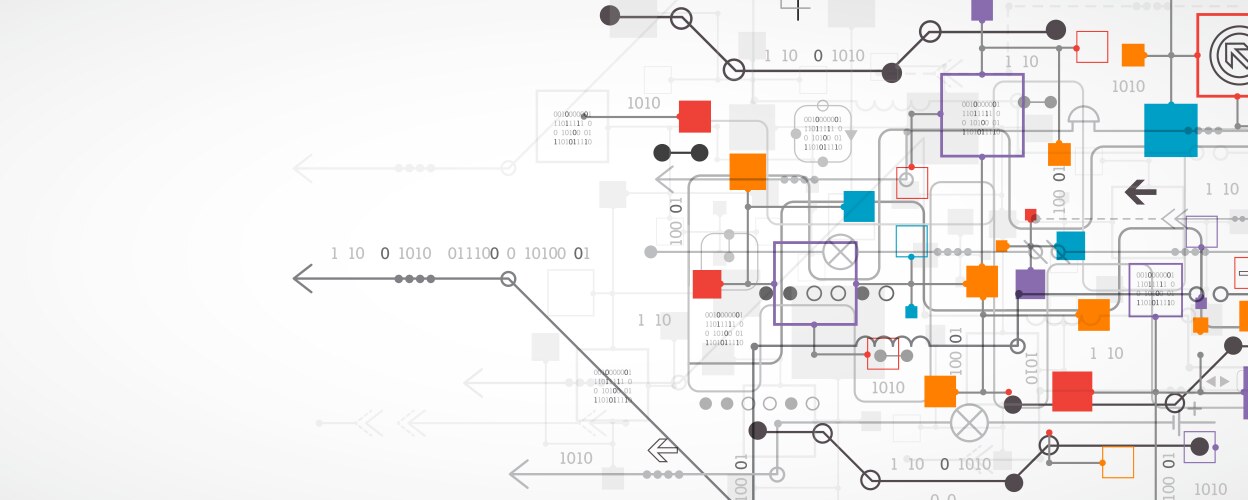 Abstract technology concept circuit board high vector image