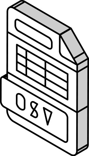 csv file format document isometric icon vector image