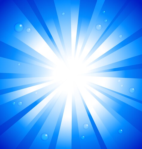 Blue rays sunburst background Royalty Free Vector Image