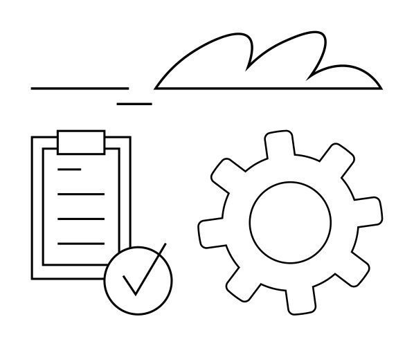 Efficiency and task management with checklist vector image