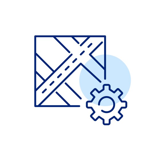 location services configuration digital map vector