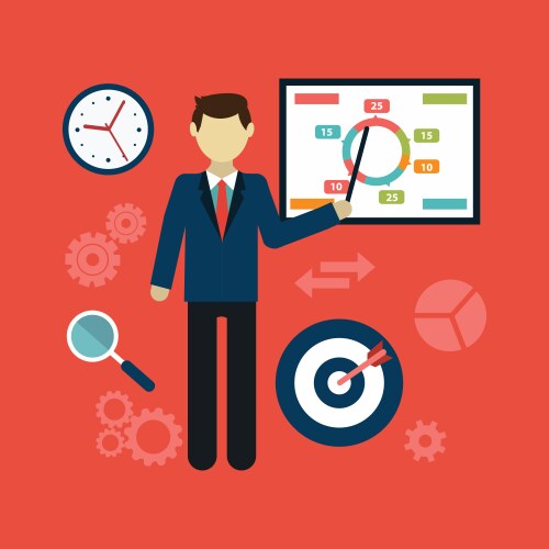 Analytics icons vector image