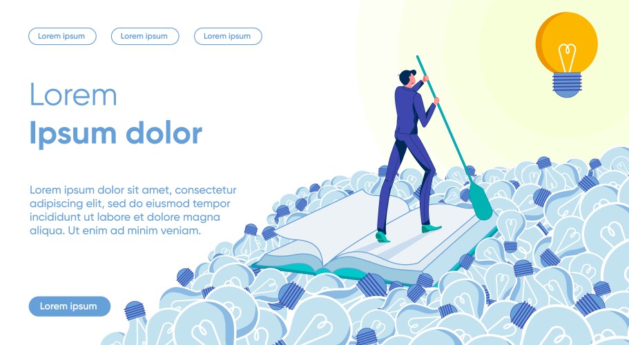 Innovative solution the canvas success is painted Vector Image