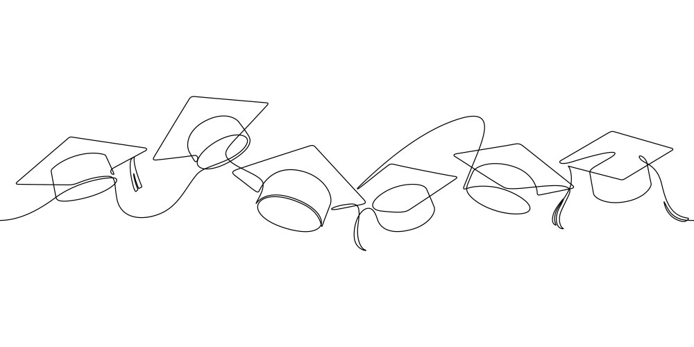 Graduation Cap Line Art Vector Images (over 5,000)