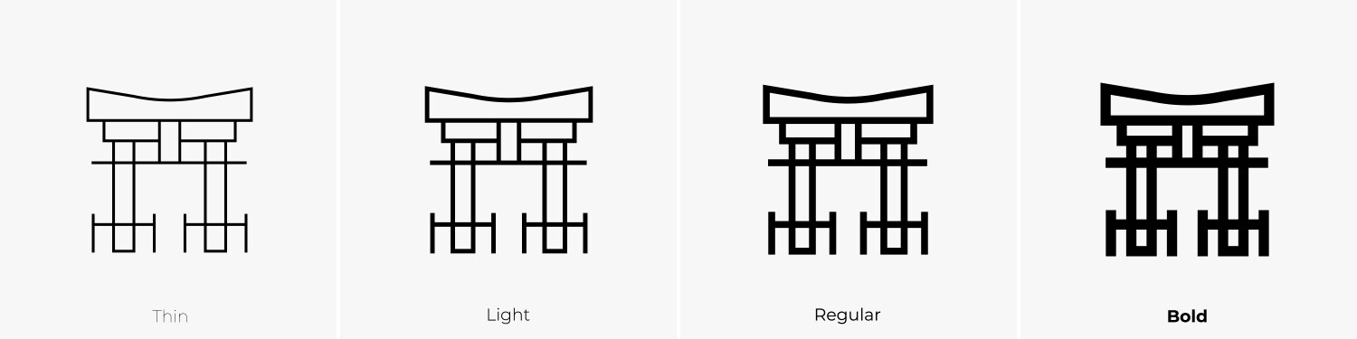 Angel icon thin light regular and bold style Vector Image