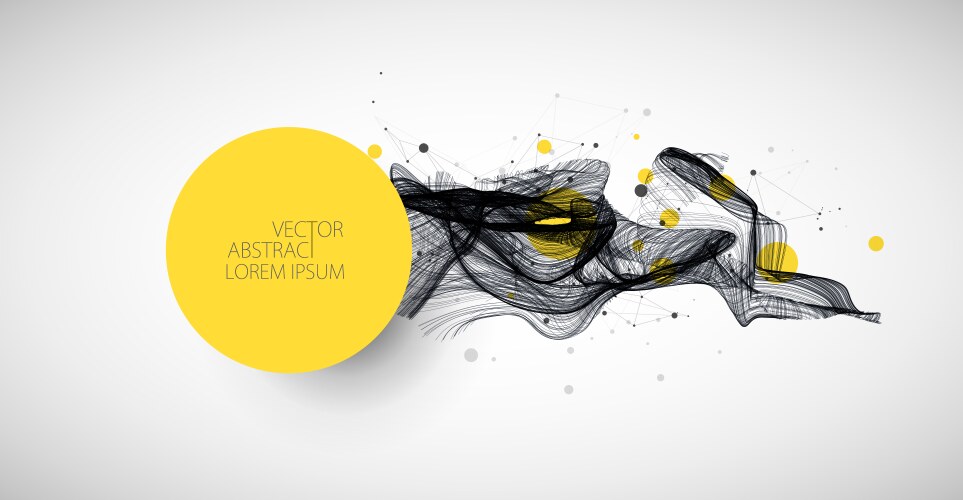 Abstract flowing wave lines design element vector image