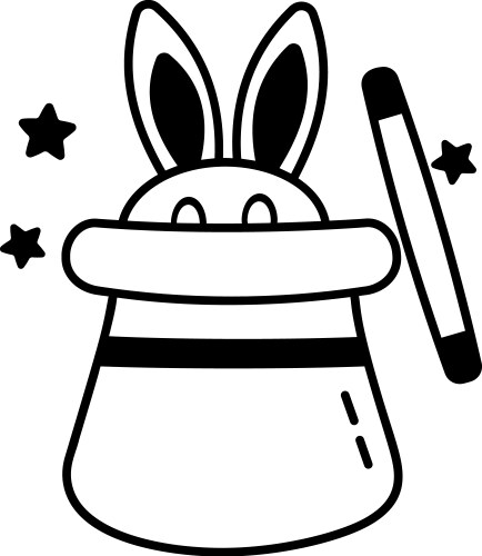 Rabbit magic Royalty Free Vector Image - VectorStock