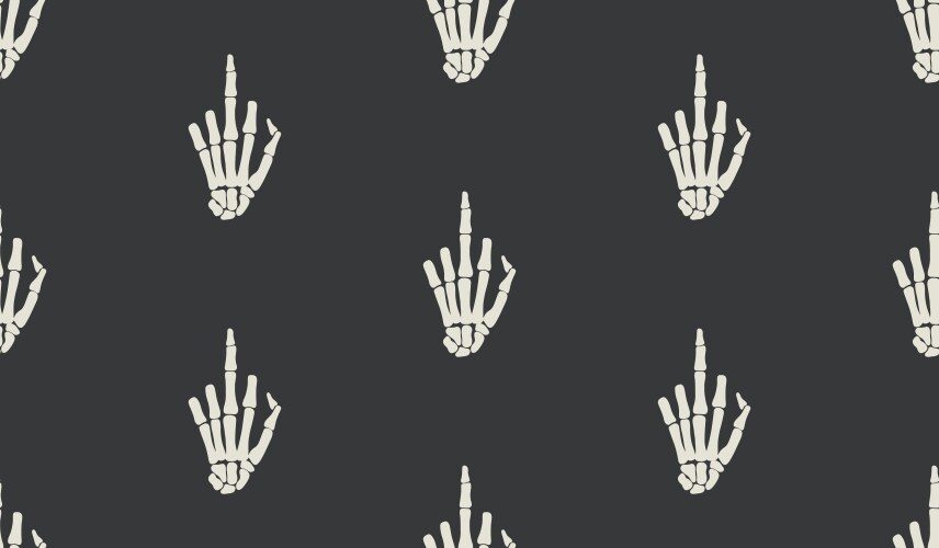 Skeleton Hand Gesture Pattern Vector Image