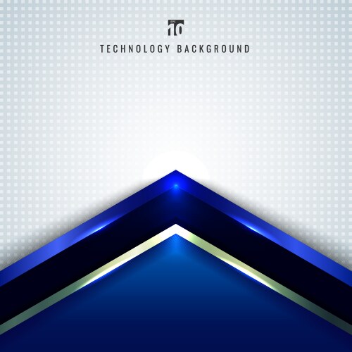 Abstract technology concept blue metallic angle vector image