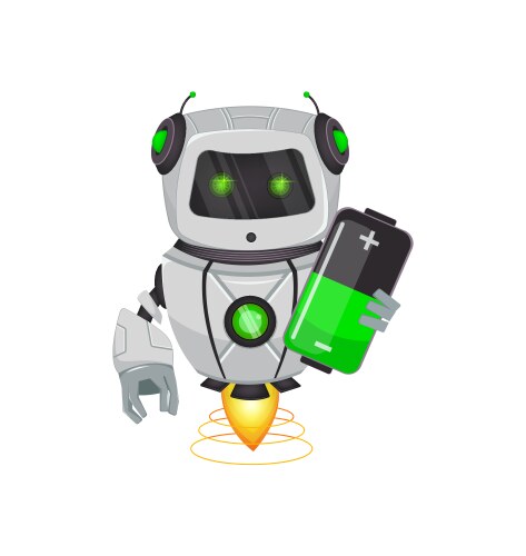 Robot with artificial intelligence bot vector image