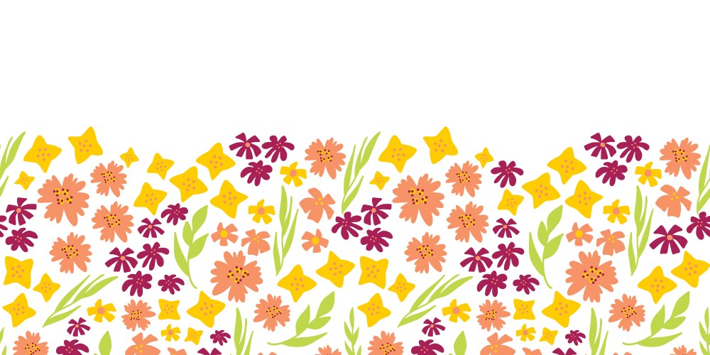 Flower pattern border Royalty Free Vector Image