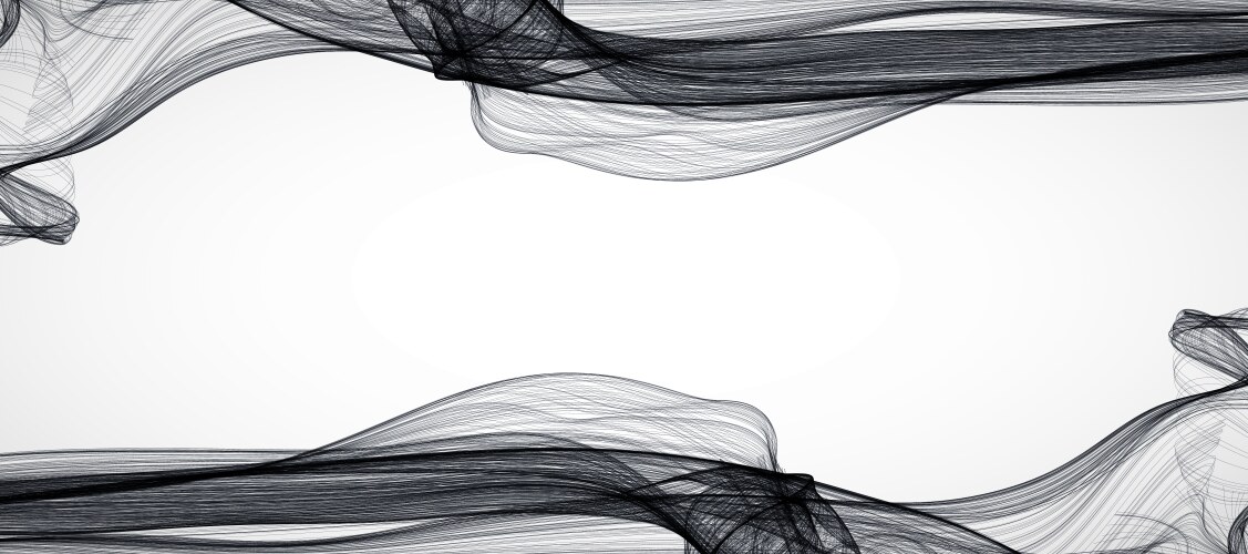 Abstract flowing wave lines design element Vector Image