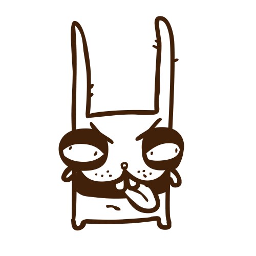 Sinister Rabbit Vector Image