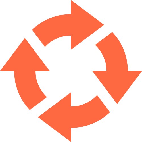 Arrow sign rotation icon reload button refresh vector image