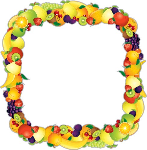 Fruit frame Royalty Free Vector Image - VectorStock