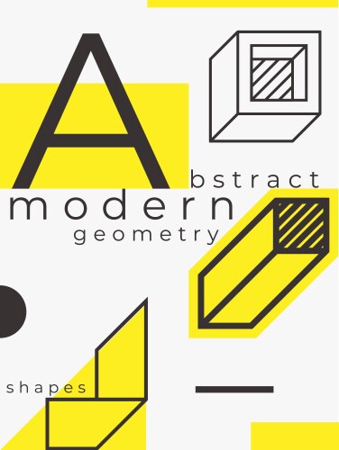 universal trend poster linear geometric shapes vector image