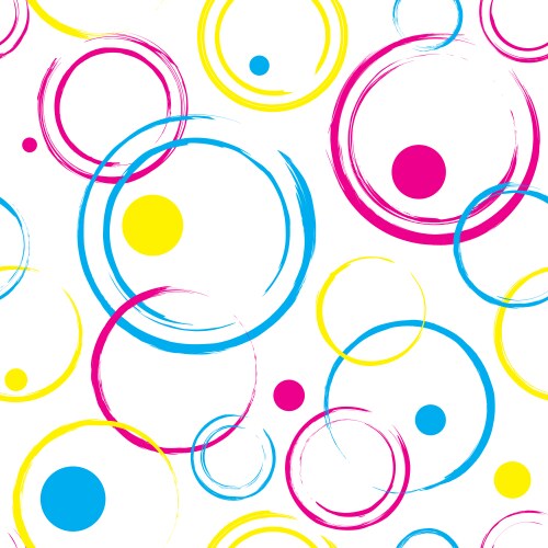 Scribble circles seamless pattern Royalty Free Vector Image