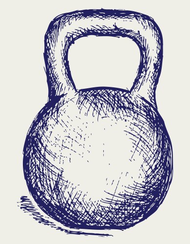 Sketch dumbbell weight Royalty Free Vector Image