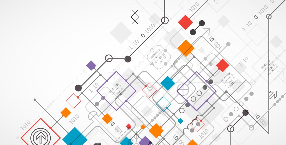 abstract technology concept circuit board high vector image