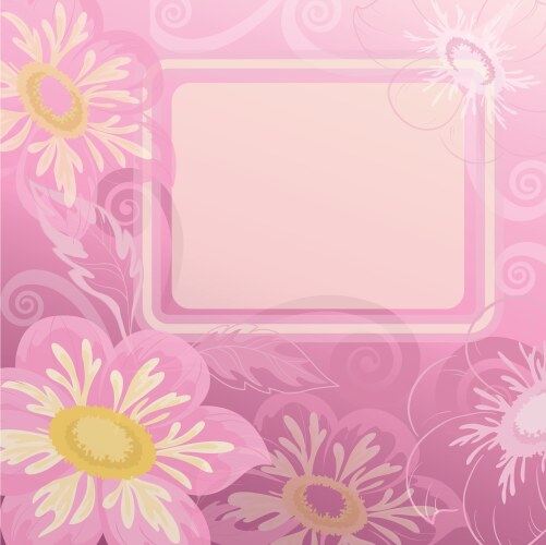 Frame and flowers dahlia Vector Image
