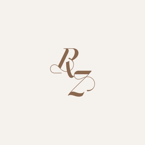 Initial monogram logo wedding concept design Vector Image