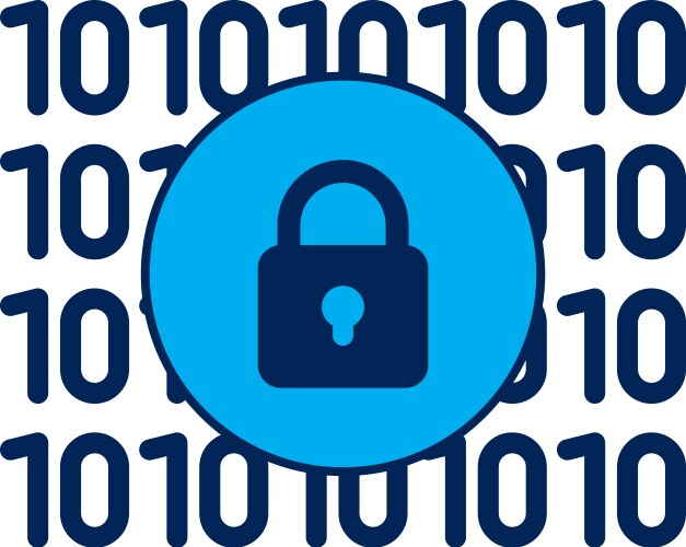 Ai binary code security vector image