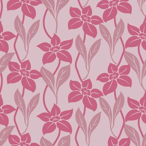 Purple floral seamless pattern background Vector Image