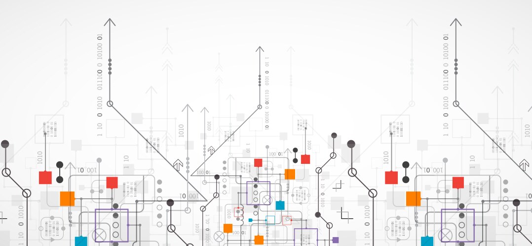 Abstract technology concept circuit board high vector image