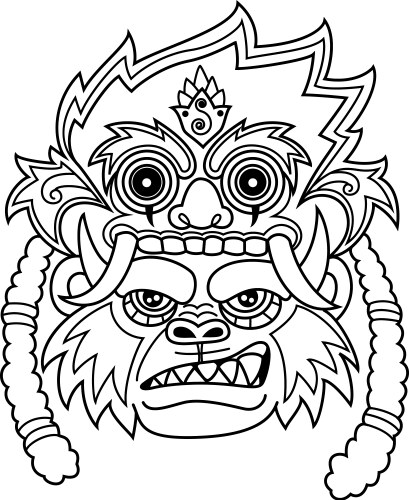 Tattoo style black and white of a gorilla art Vector Image