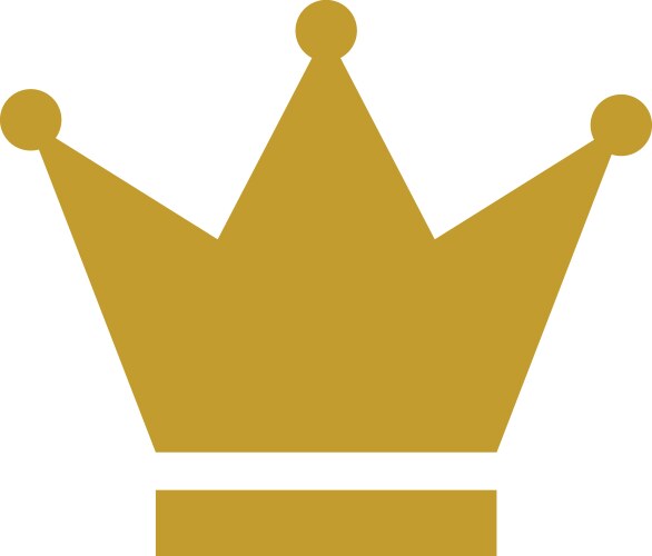 Gold crown icon Royalty Free Vector Image - VectorStock