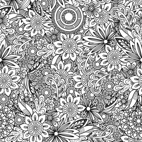 Snakes and flowers seamless pattern Royalty Free Vector