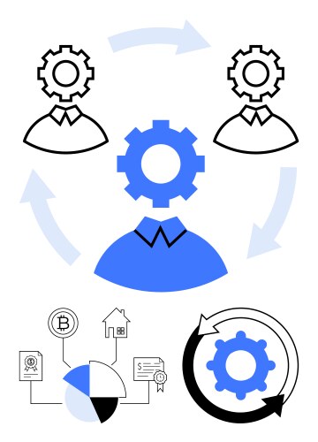 Workflow automation and process optimization vector image