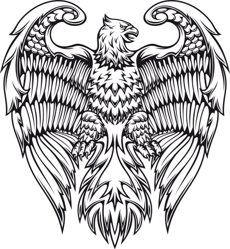 Heraldic Eagle Emblem Vector Image