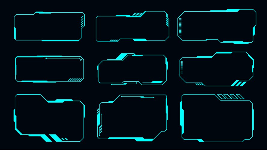 Target Vector Svg Cybernetic UI Frames & Elements β Royalty-Free Vector | VectorStock