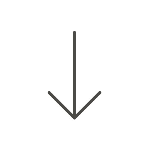 down arrow icon line downgrade symbol vector image