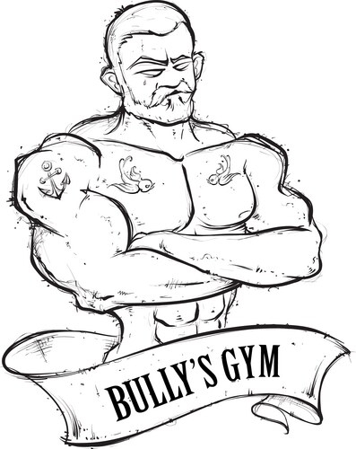 Muscular Gym Sketch Vector Image