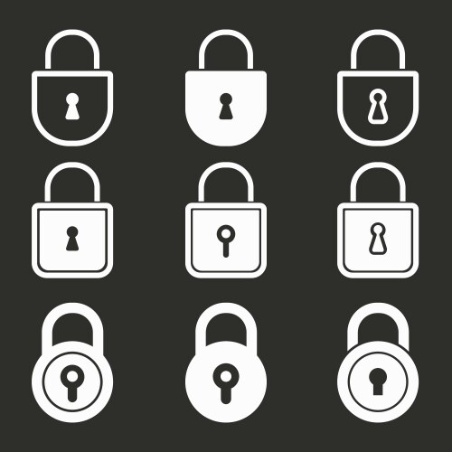Key icon set Royalty Free Vector Image - VectorStock