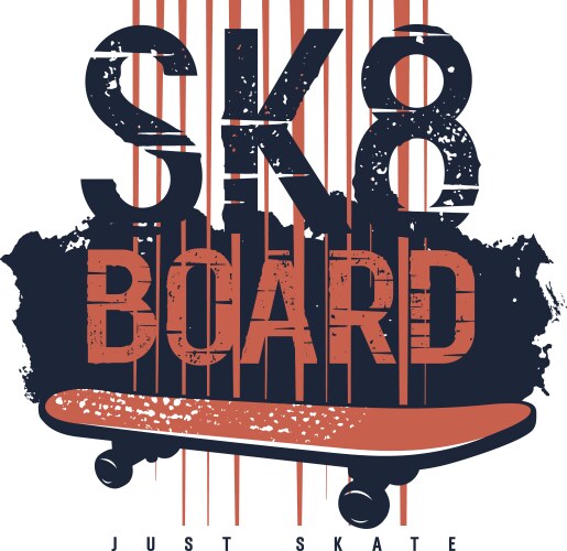 Skateboarding T-Shirt Vector Image