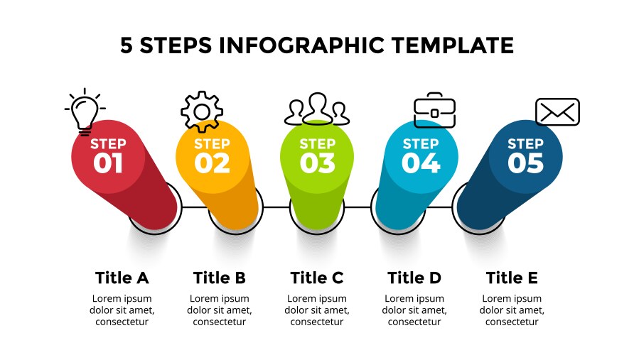 3d perspective infographic presentation vector image