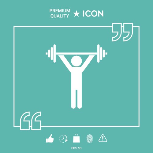 weightlifting dumbbell training icon vector image