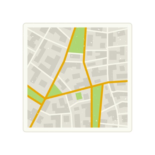 Paper world map flat icon Royalty Free Vector Image