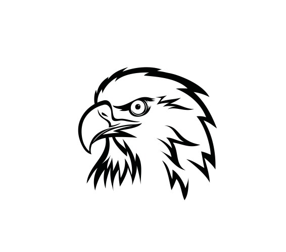 Eagle logo mascot template simple Royalty Free Vector Image