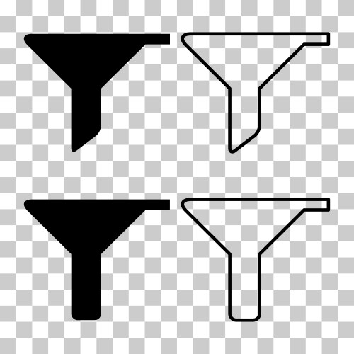 Set of filter button web shape icon filtering vektorbild