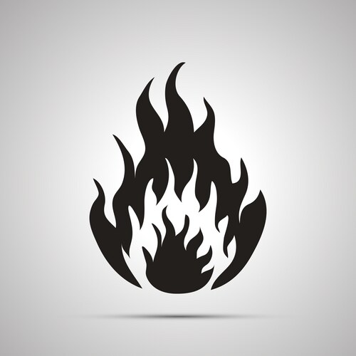 Simple flame Vector Images & Graphics for Commercial Use | VectorStock