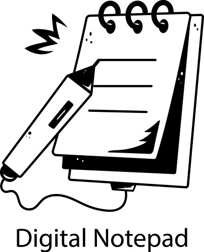 Notepad Royalty Free Vector Image - VectorStock