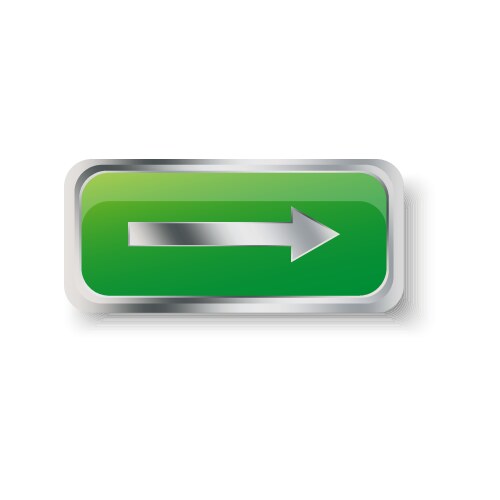 Rectangular green arrow button for web design vektorbild