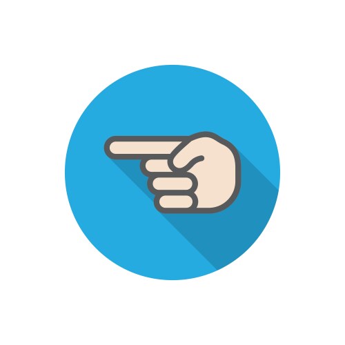 Click hand icon pointer finger Royalty Free Vector Image