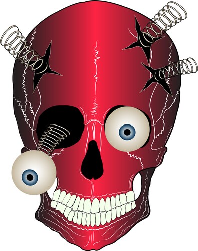 Skull biorobot Vector Image